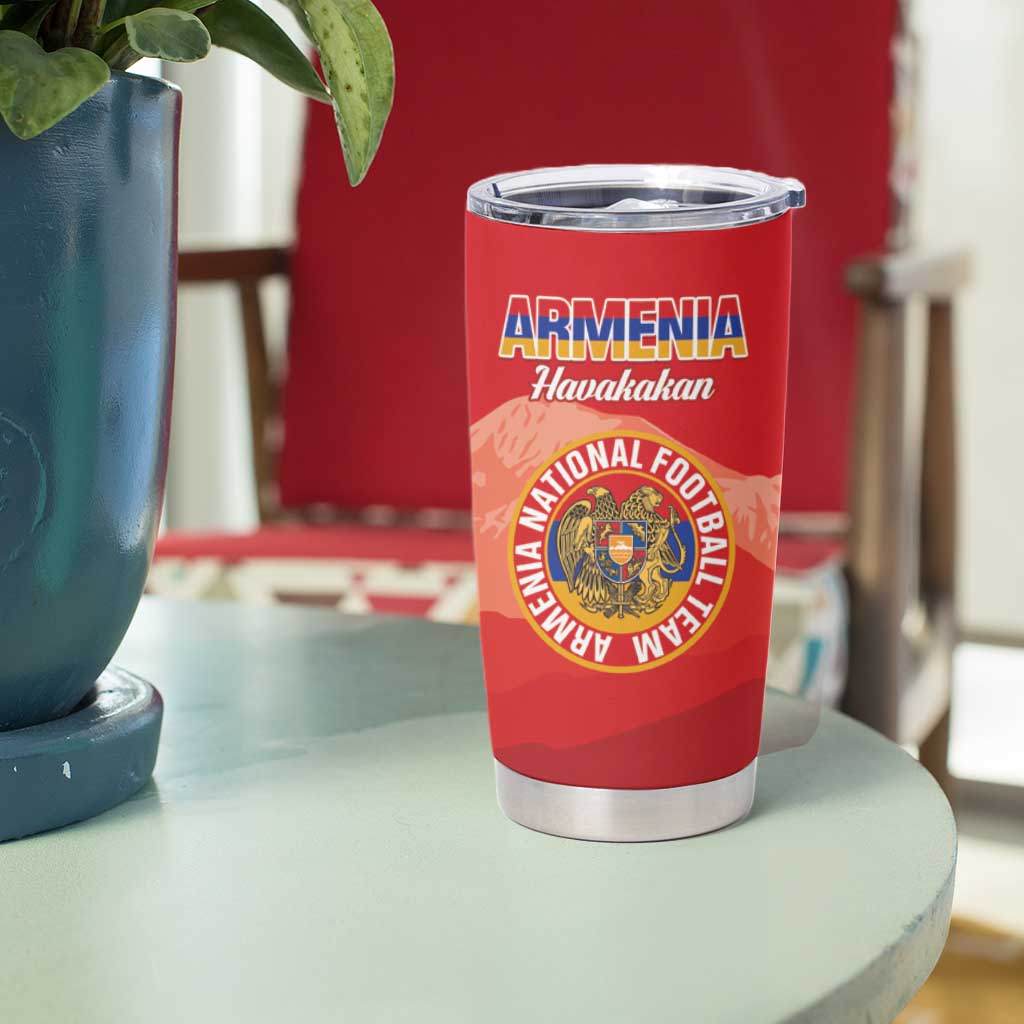 Custom Armenia Football Tumbler Cup Come On Havakakan