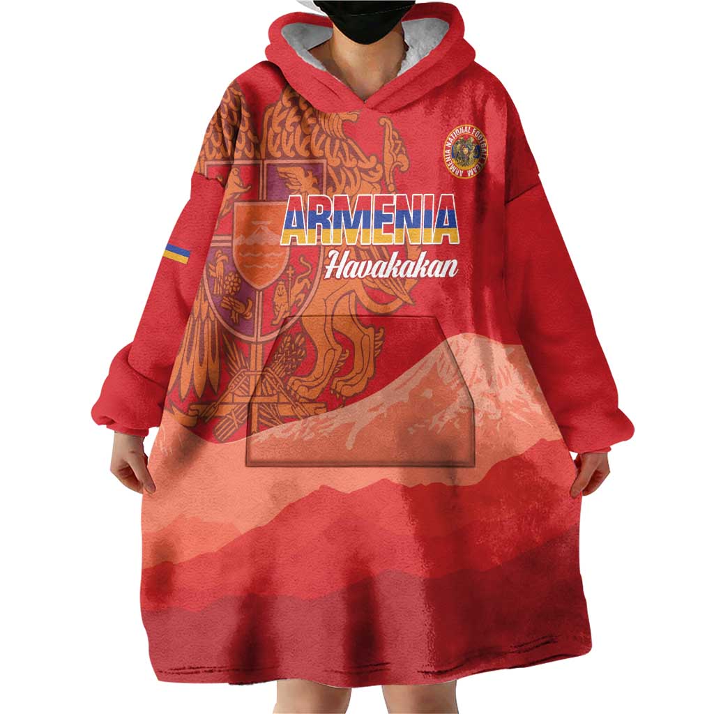 Custom Armenia Football Wearable Blanket Hoodie Come On Havakakan