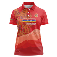 Custom Armenia Football Women Polo Shirt Come On Havakakan