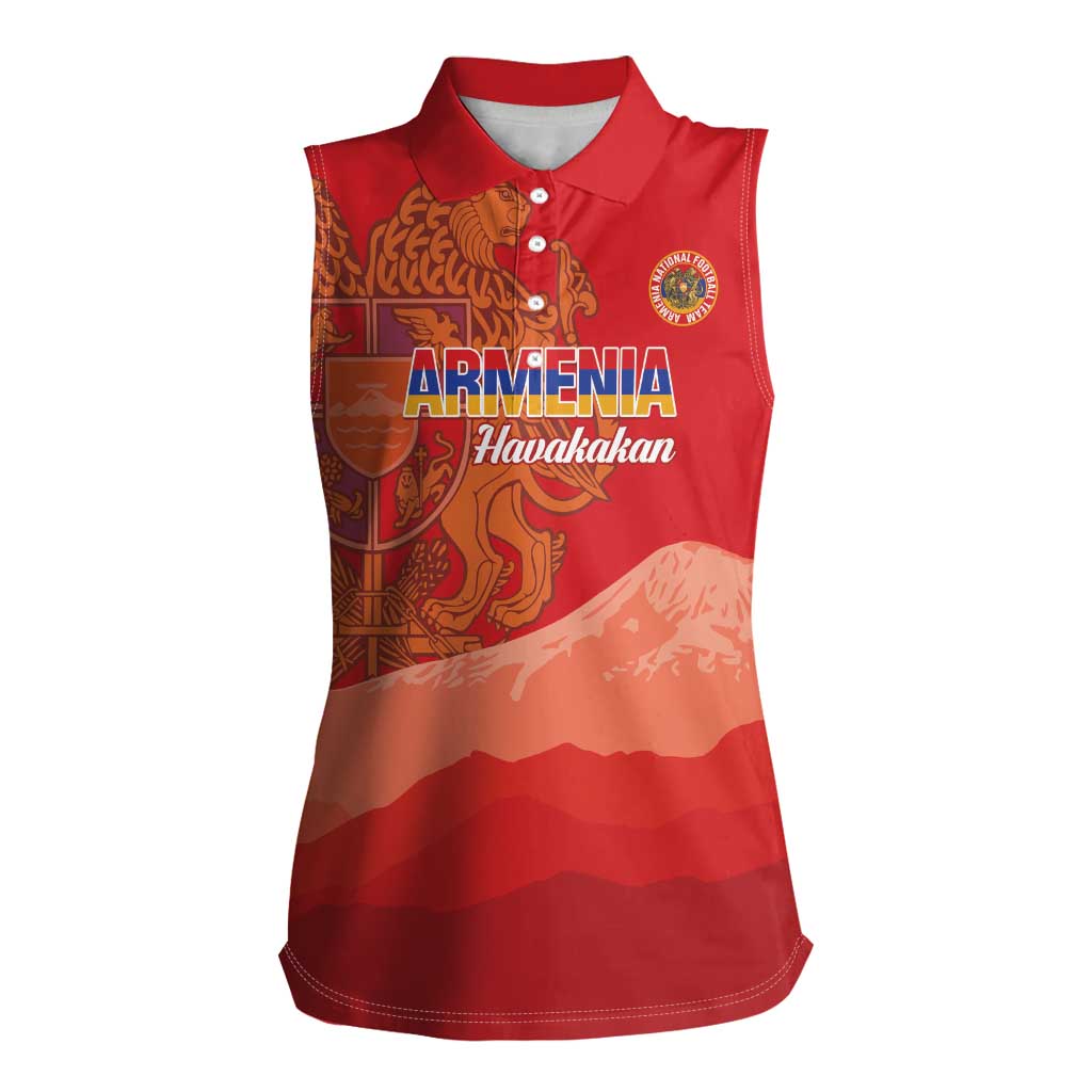 Custom Armenia Football Women Sleeveless Polo Shirt Come On Havakakan