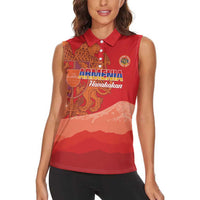 Custom Armenia Football Women Sleeveless Polo Shirt Come On Havakakan