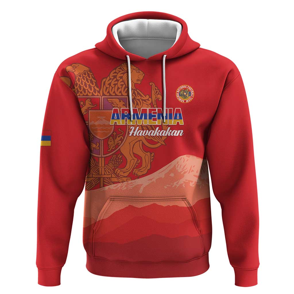 Custom Armenia Football Zip Hoodie Come On Havakakan