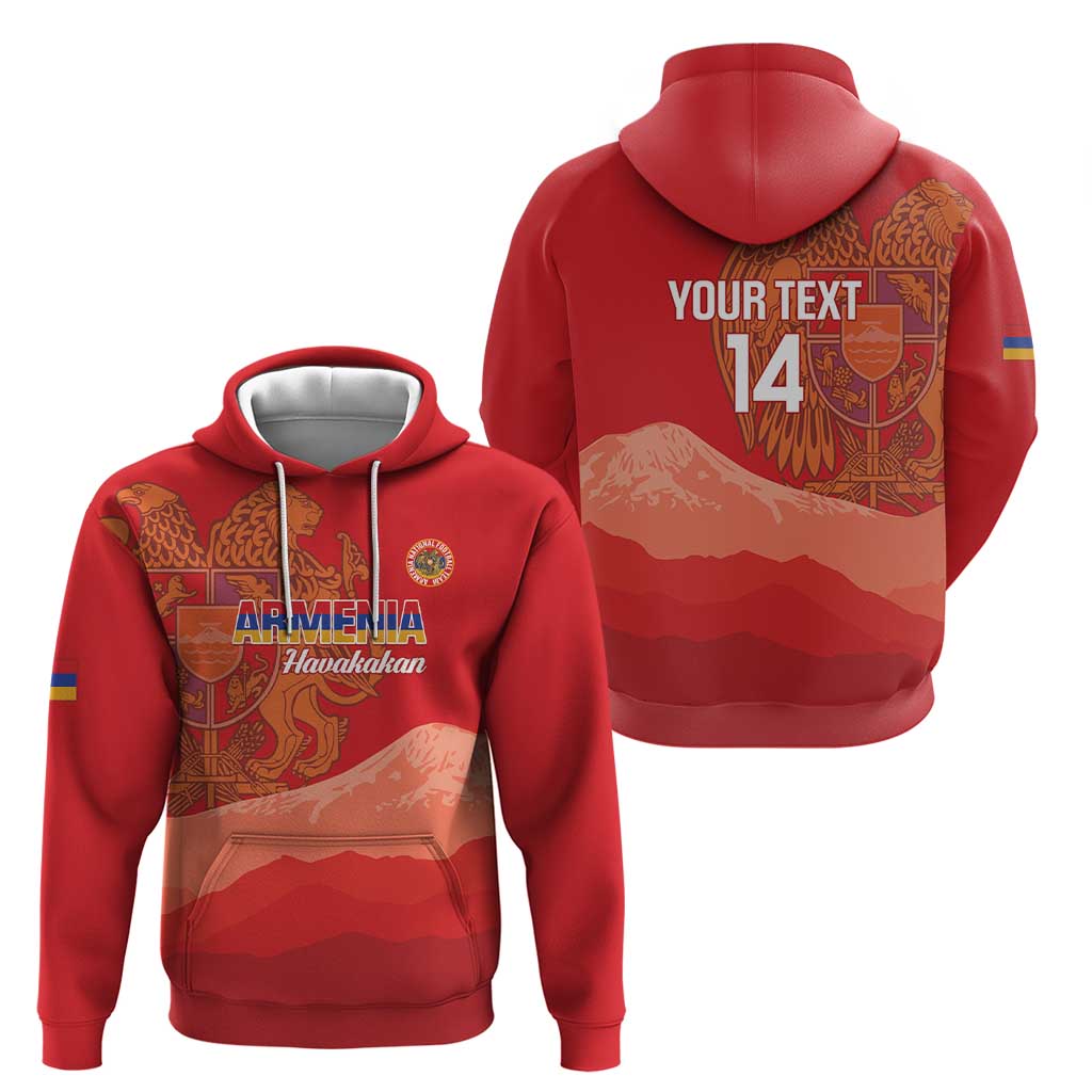 Custom Armenia Football Zip Hoodie Come On Havakakan