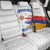 Custom Armenia Football Back Car Seat Cover Armenian Map Knot Pattern