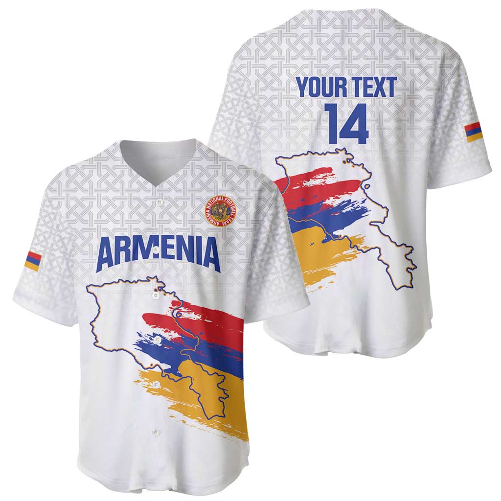 Custom Armenia Football Baseball Jersey Armenian Map Knot Pattern