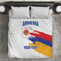 Custom Armenia Football Bedding Set Armenian Map Knot Pattern