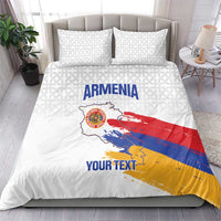 Custom Armenia Football Bedding Set Armenian Map Knot Pattern