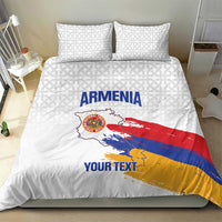 Custom Armenia Football Bedding Set Armenian Map Knot Pattern
