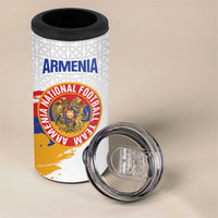 Custom Armenia Football 4 in 1 Can Cooler Tumbler Armenian Map Knot Pattern