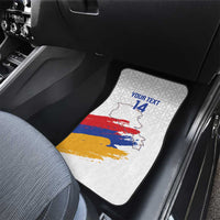 Custom Armenia Football Car Mats Armenian Map Knot Pattern