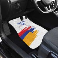 Custom Armenia Football Car Mats Armenian Map Knot Pattern