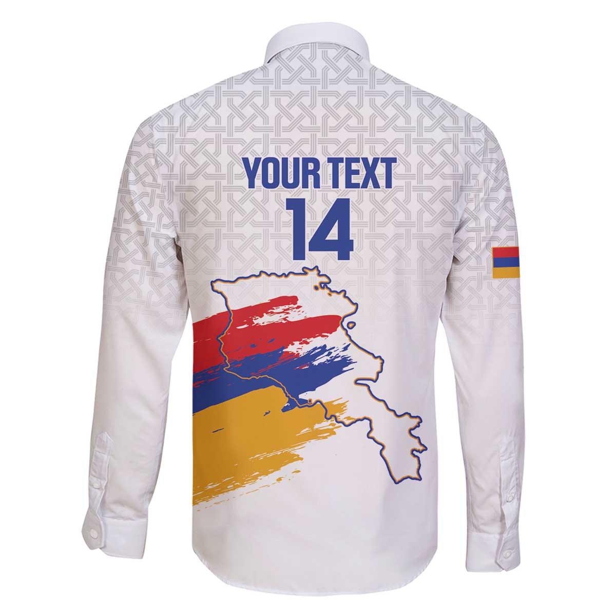 Custom Armenia Football Family Matching Off The Shoulder Long Sleeve Dress and Hawaiian Shirt Armenian Map Knot Pattern
