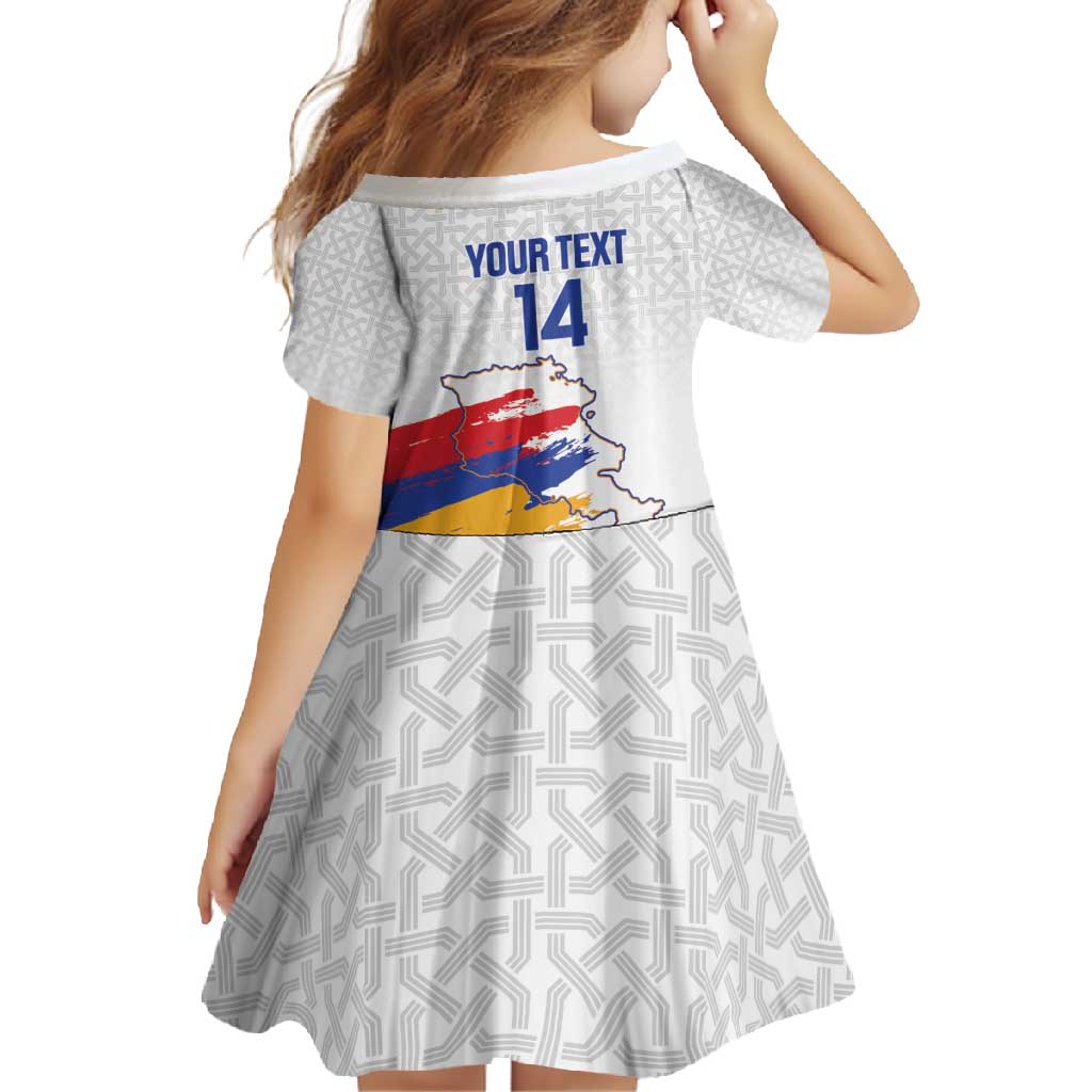 Custom Armenia Football Family Matching Off Shoulder Maxi Dress and Hawaiian Shirt Armenian Map Knot Pattern