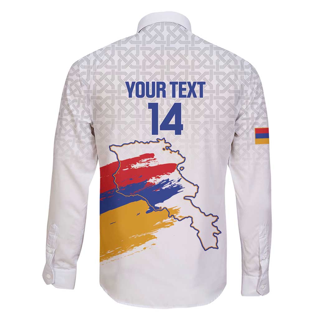 Custom Armenia Football Family Matching Off Shoulder Short Dress and Hawaiian Shirt Armenian Map Knot Pattern