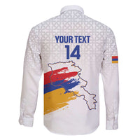 Custom Armenia Football Family Matching Short Sleeve Bodycon Dress and Hawaiian Shirt Armenian Map Knot Pattern