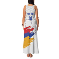 Custom Armenia Football Family Matching Tank Maxi Dress and Hawaiian Shirt Armenian Map Knot Pattern