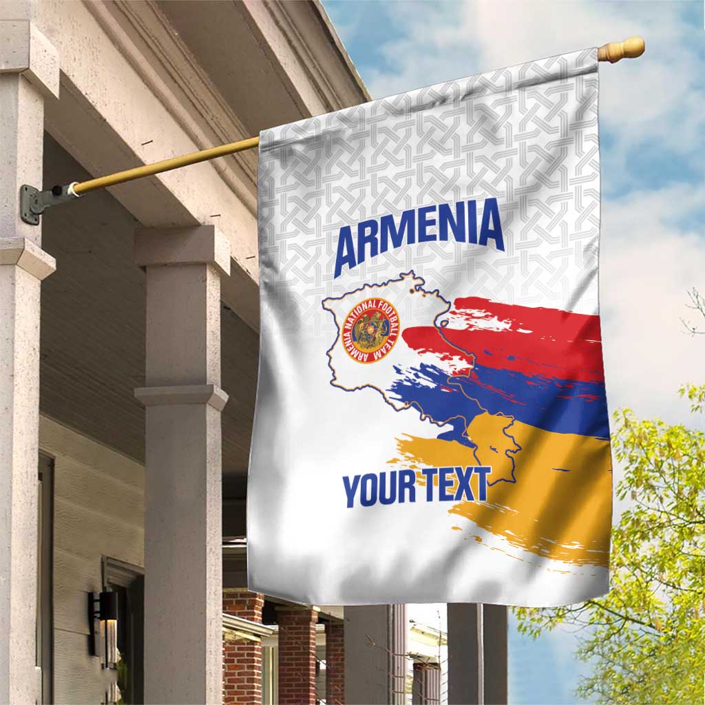 Custom Armenia Football Garden Flag Armenian Map Knot Pattern