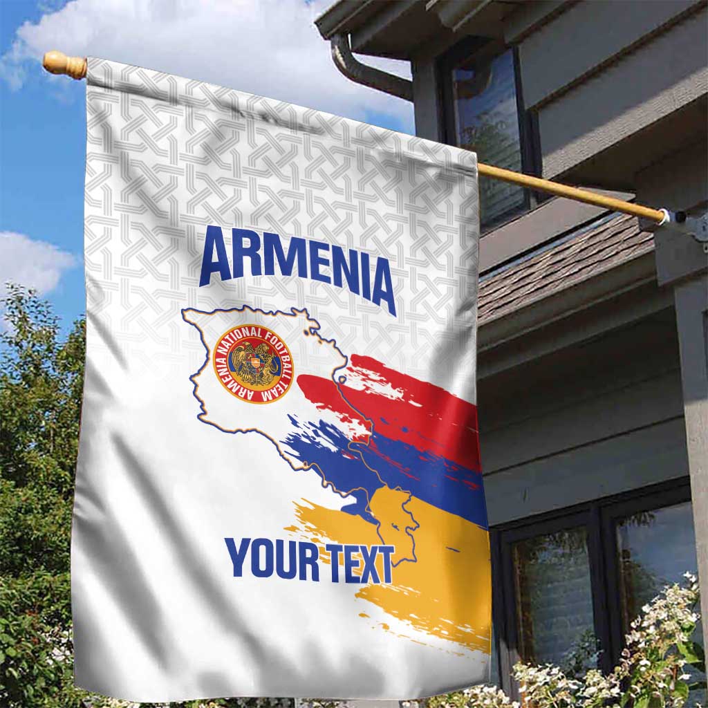 Custom Armenia Football Garden Flag Armenian Map Knot Pattern