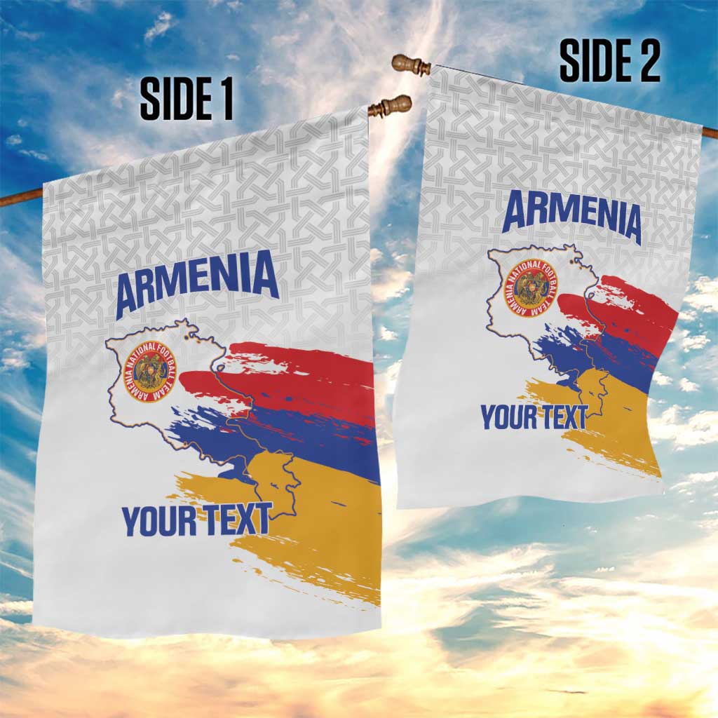 Custom Armenia Football Garden Flag Armenian Map Knot Pattern