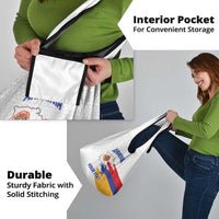 Custom Armenia Football Grocery Bag Armenian Map Knot Pattern