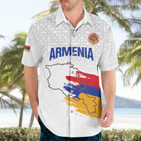 Custom Armenia Football Hawaiian Shirt Armenian Map Knot Pattern