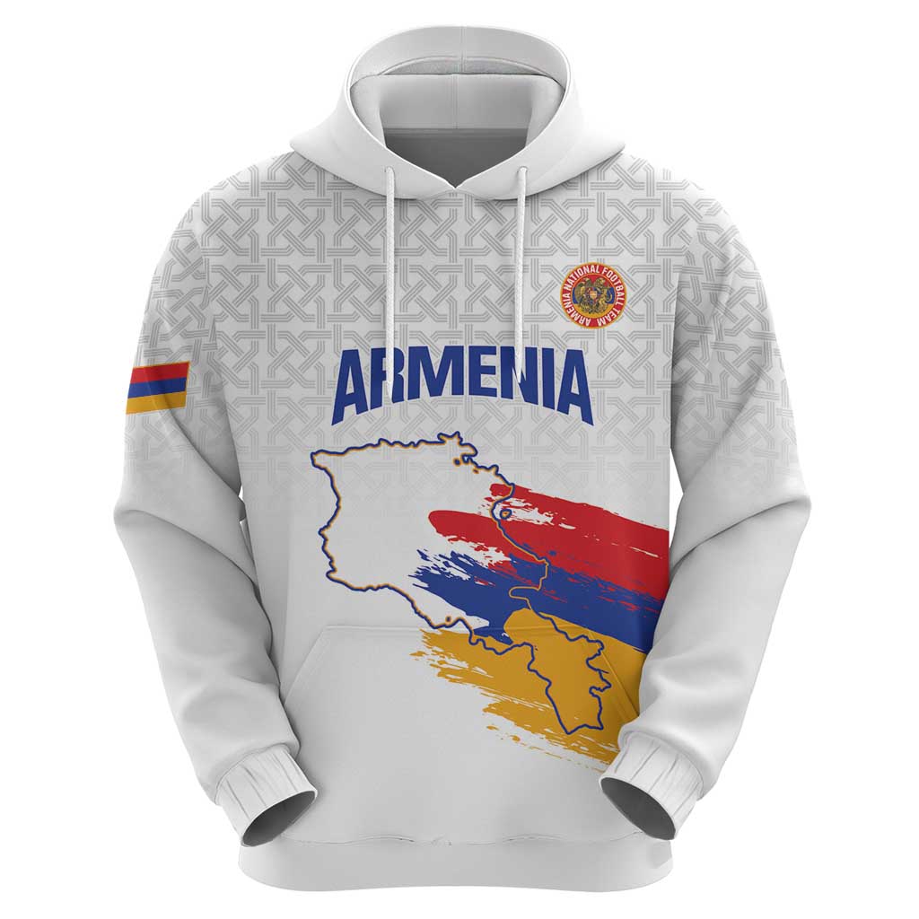 Custom Armenia Football Hoodie Armenian Map Knot Pattern
