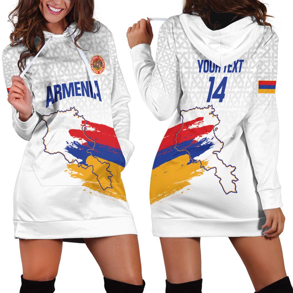 Custom Armenia Football Hoodie Dress Armenian Map Knot Pattern