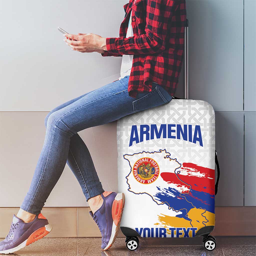 Custom Armenia Football Luggage Cover Armenian Map Knot Pattern