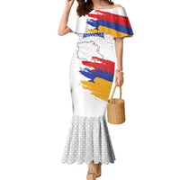 Custom Armenia Football Mermaid Dress Armenian Map Knot Pattern