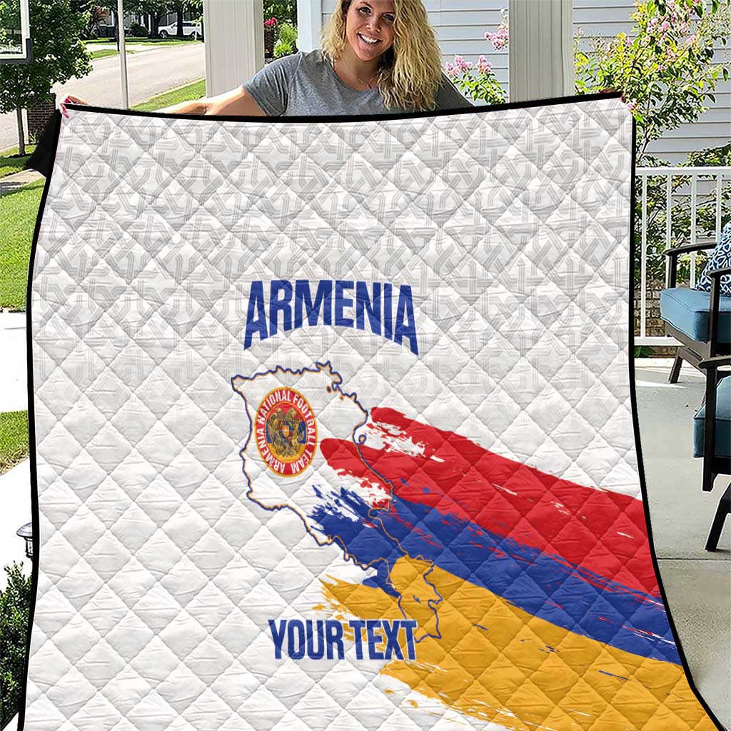 Custom Armenia Football Quilt Armenian Map Knot Pattern