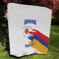 Custom Armenia Football Quilt Armenian Map Knot Pattern