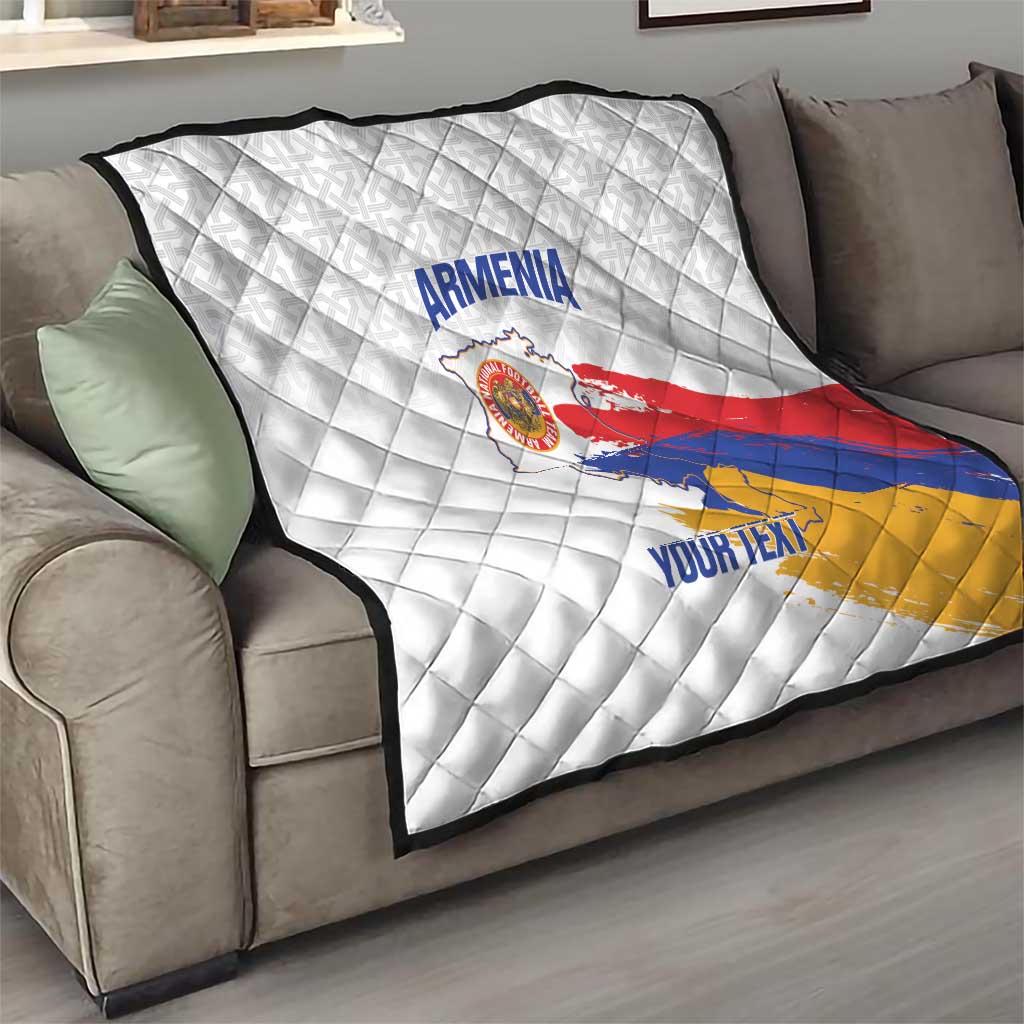Custom Armenia Football Quilt Armenian Map Knot Pattern