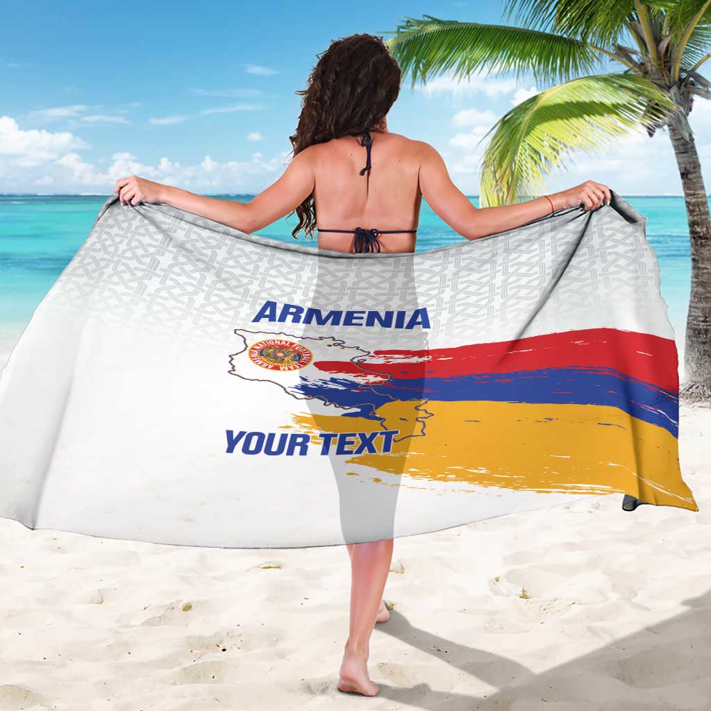 Custom Armenia Football Sarong Armenian Map Knot Pattern