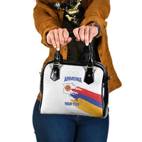 Custom Armenia Football Shoulder Handbag Armenian Map Knot Pattern
