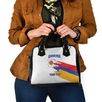 Custom Armenia Football Shoulder Handbag Armenian Map Knot Pattern