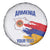 Custom Armenia Football Spare Tire Cover Armenian Map Knot Pattern