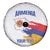 Custom Armenia Football Spare Tire Cover Armenian Map Knot Pattern