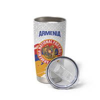 Custom Armenia Football Tumbler Cup Armenian Map Knot Pattern