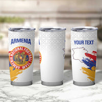 Custom Armenia Football Tumbler Cup Armenian Map Knot Pattern