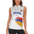 Custom Armenia Football Women Sleeveless Polo Shirt Armenian Map Knot Pattern