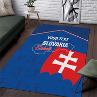 Custom Slovakia Football Area Rug Come On Sokoli Falcon Pattern
