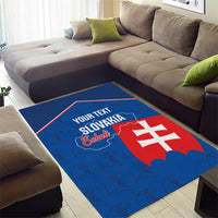Custom Slovakia Football Area Rug Come On Sokoli Falcon Pattern
