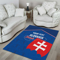 Custom Slovakia Football Area Rug Come On Sokoli Falcon Pattern