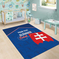 Custom Slovakia Football Area Rug Come On Sokoli Falcon Pattern