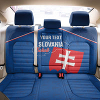 Custom Slovakia Football Back Car Seat Cover Come On Sokoli Falcon Pattern