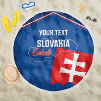 Custom Slovakia Football Beach Blanket Come On Sokoli Falcon Pattern