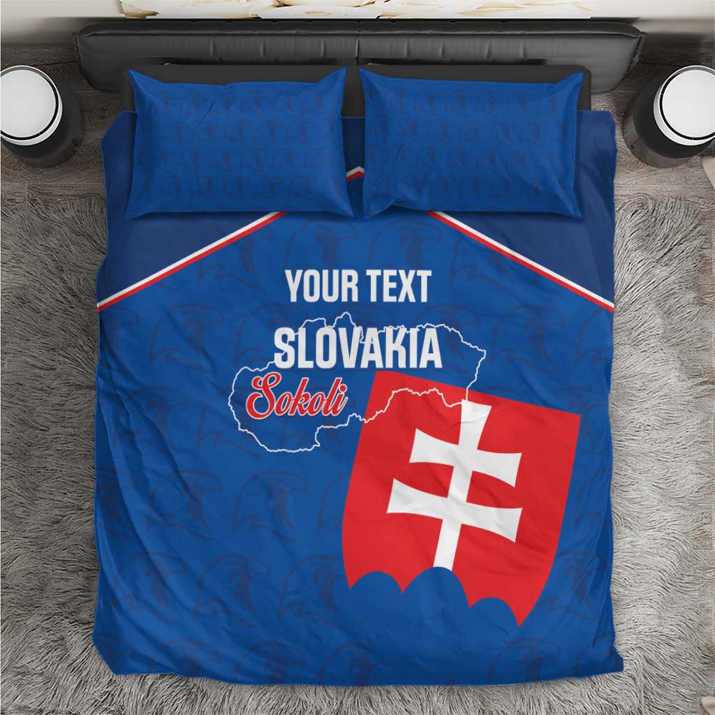 Custom Slovakia Football Bedding Set Come On Sokoli Falcon Pattern