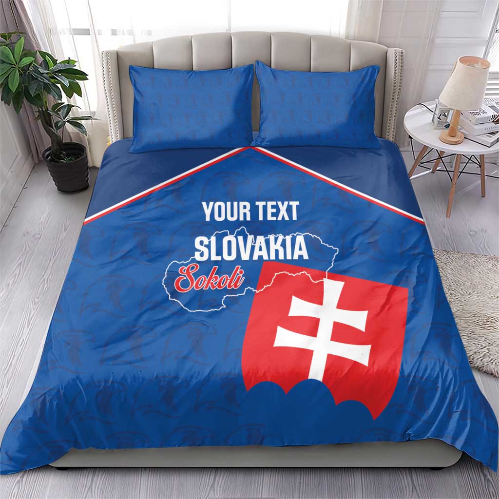 Custom Slovakia Football Bedding Set Come On Sokoli Falcon Pattern