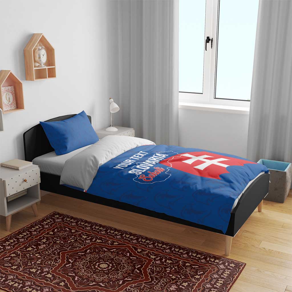 Custom Slovakia Football Bedding Set Come On Sokoli Falcon Pattern
