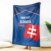 Custom Slovakia Football Blanket Come On Sokoli Falcon Pattern